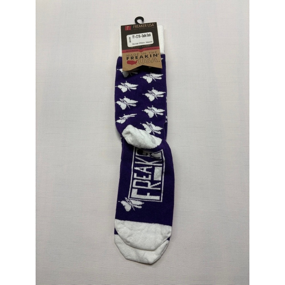 Freaker Feet Sadie Sock Saving Sadie Rae Butterfly Novelty Crew‎ Socks USA – NWT